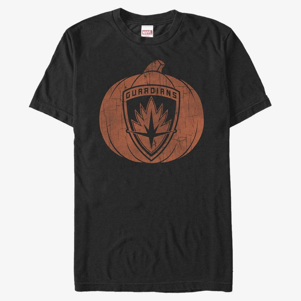 Trička Merch Marvel GOTG Classic - Guardians Pumpkin Unisex T-Shirt Black