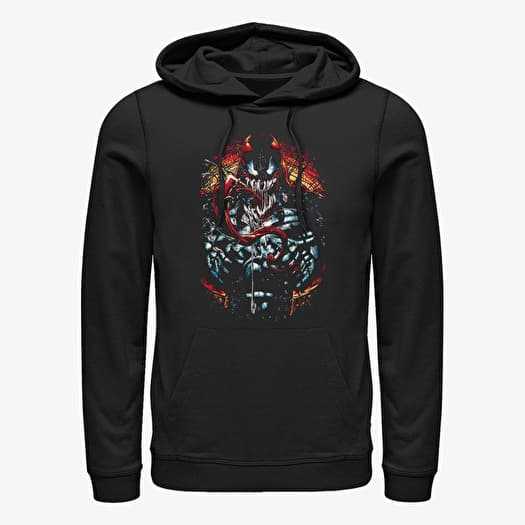 Pulóver Merch Marvel - Deep Red Unisex Hoodie Black