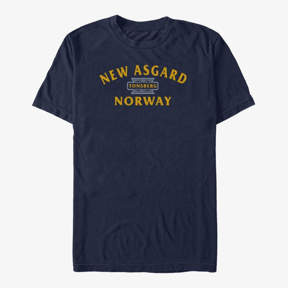 T-särgid Merch Marvel Thor: Love and Thunder - New Asgard Unisex T-Shirt Navy Blue