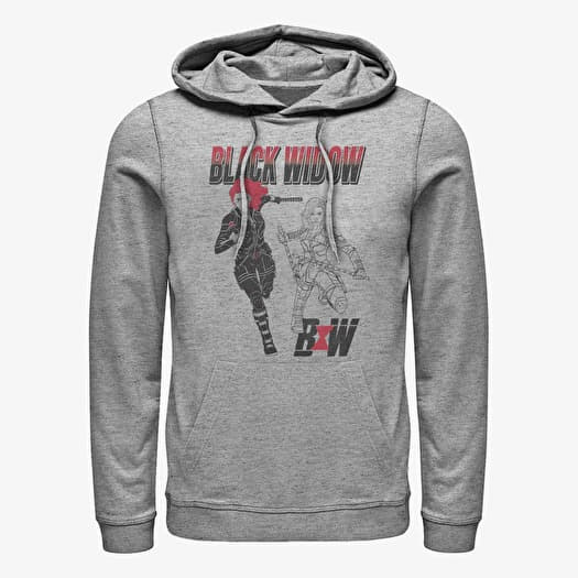 Sweatshirt Merch Marvel Black Widow - BLACK WIDOW Unisex Hoodie Heather Grey