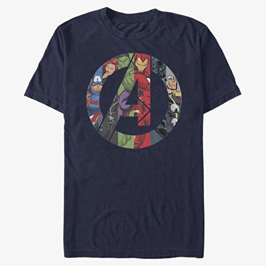 Merch Marvel Classic - Avengers Heroes Icon Unisex T-Shirt Navy Blue