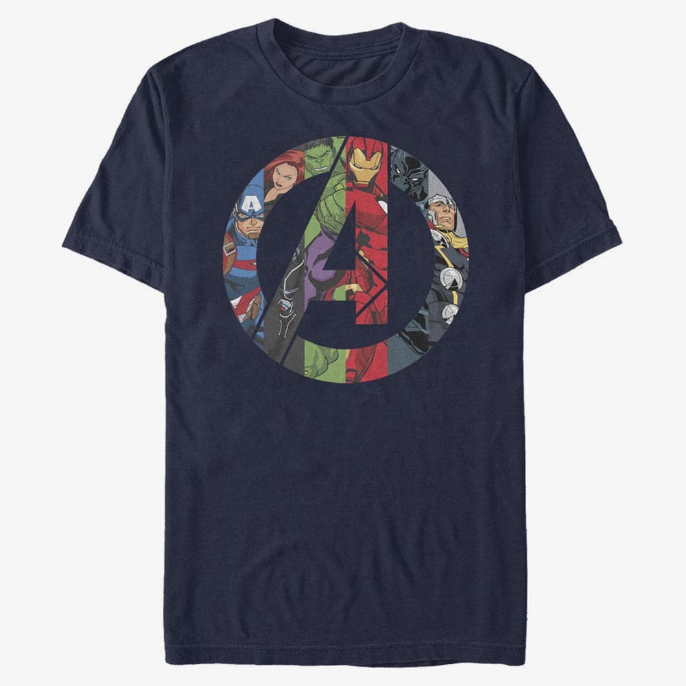 T-shirts Merch Marvel Classic - Avengers Heroes Icon Unisex T-Shirt Navy Blue
