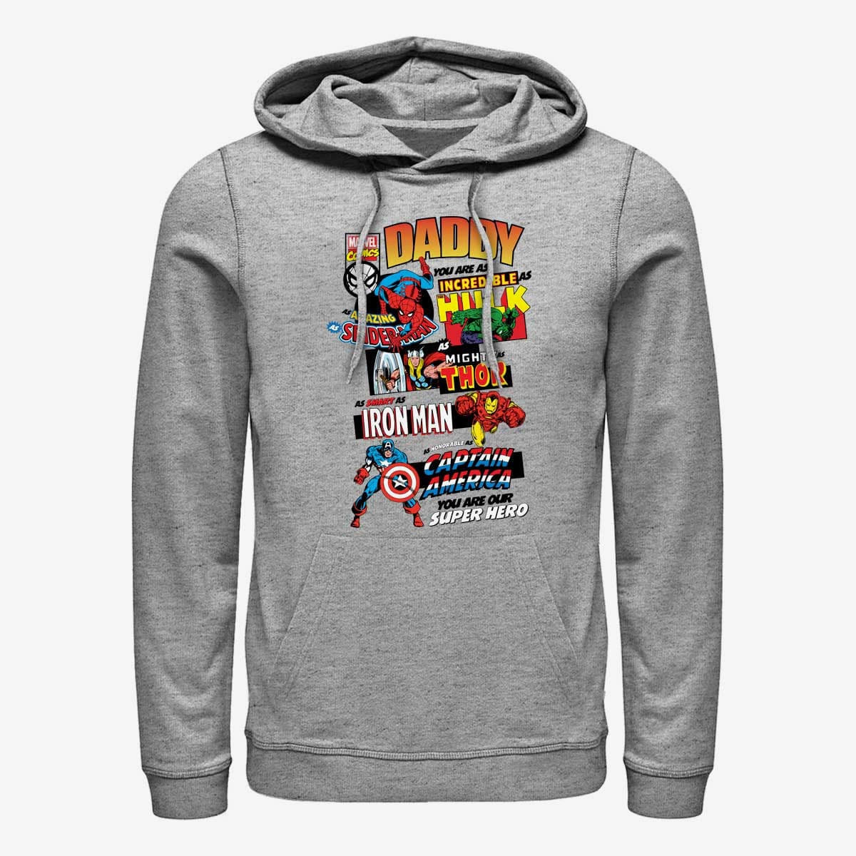 Hoodies and sweatshirts  Merch Marvel Avengers Classic - Ultimate Dad Unisex Hoodie Heather Grey