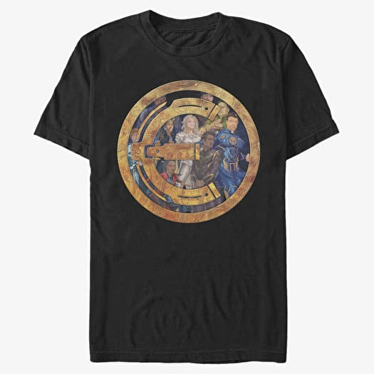 T-krekls Merch Marvel The Eternals - ETERNALS BADGE GROUP SHOT Unisex T-Shirt Black