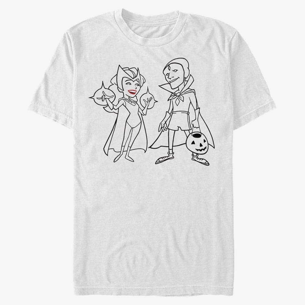 Tričká Merch Marvel WandaVision - Simple Ink Unisex T-Shirt White