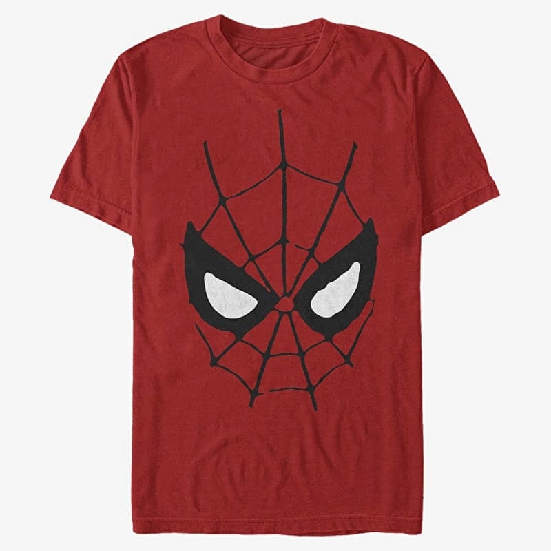 T-shirt Merch Marvel Spider-Man Classic - Spidey Mask Unisex T-Shirt Red
