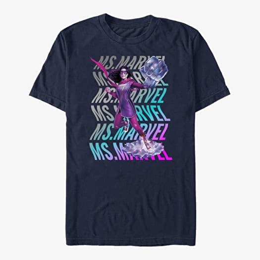 Maglietta Merch Ms. Marvel - Marvel Wave Unisex T-Shirt Navy Blue