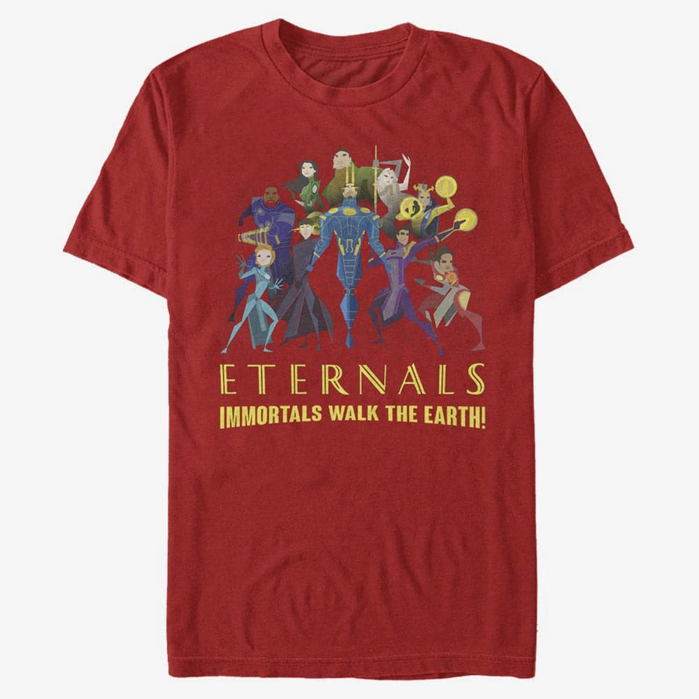 Magliette Merch Marvel: Eternals - Group Shot Unisex T-Shirt Red