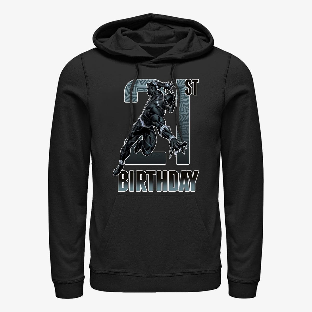 Mikiny Merch Marvel Avengers Classic - Black Panther 21st Bday Unisex Hoodie Black