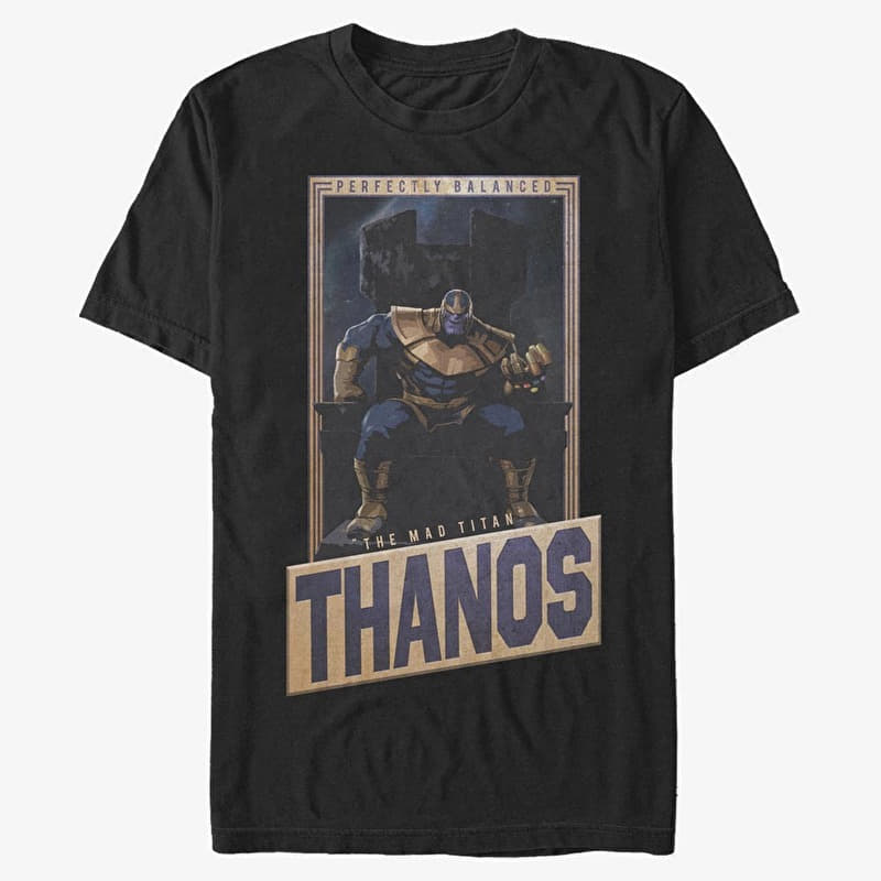 Merch Marvel Avengers Classic - Perfectly Balanced Thanos Unisex T-Shirt Black