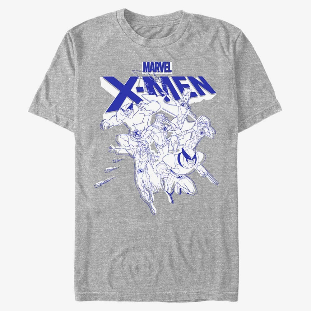 T-shirts Merch Marvel X-Men - Xmen offsets Unisex T-Shirt Heather Grey