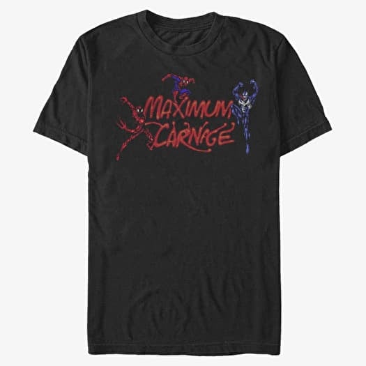 Maglietta Merch Marvel Spider-Man Classic - Maximum Carnage Title Screen Unisex T-Shirt Black