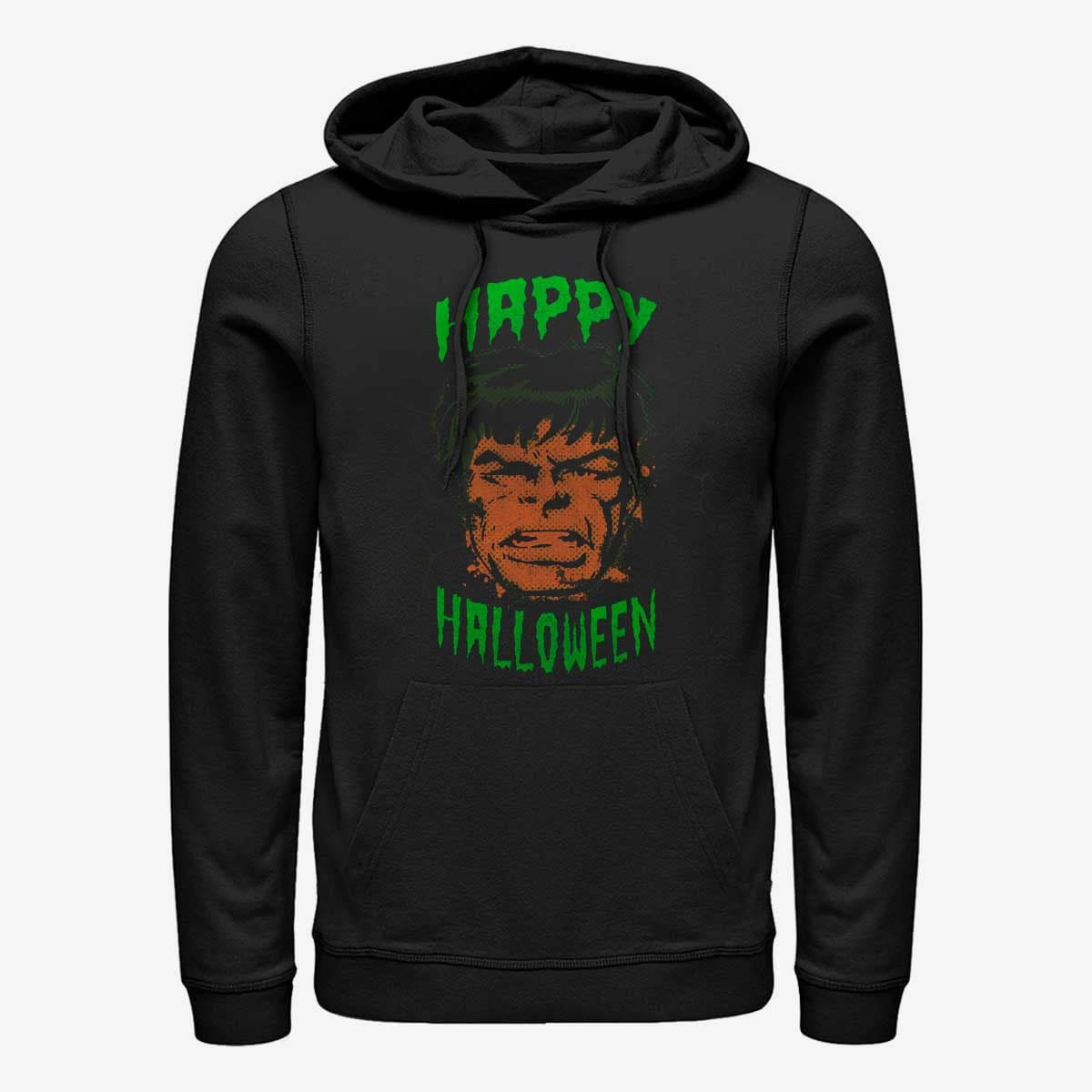 Felpe Merch Marvel Avengers Classic - HulkFace Halloween Unisex Hoodie Black
