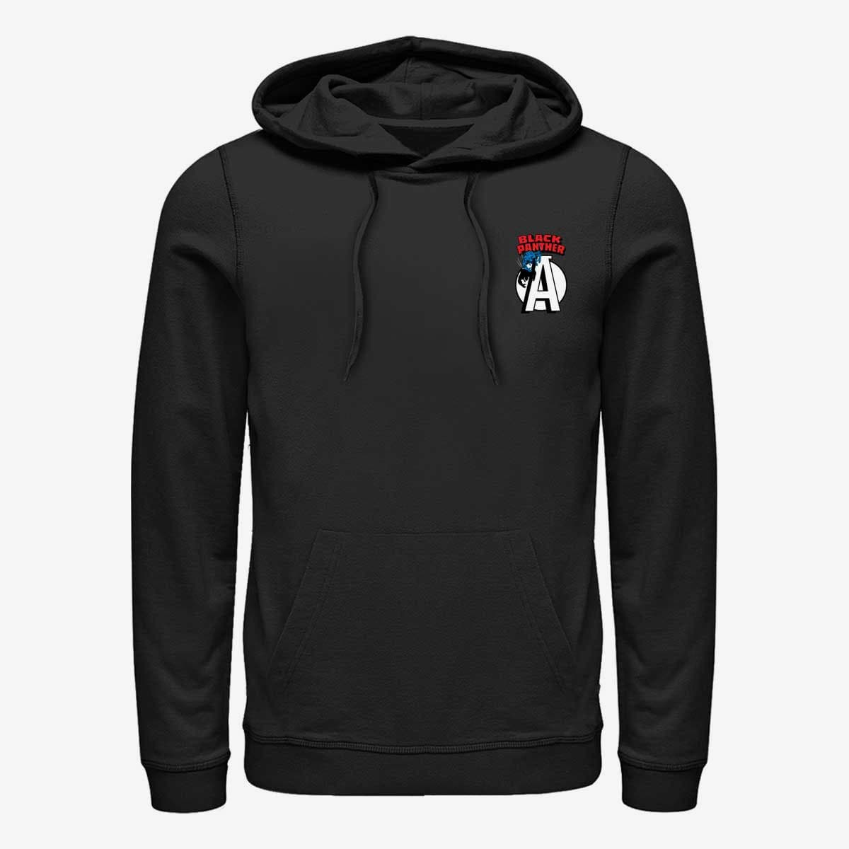 Mikiny Merch Marvel Avengers Classic - Panther Badge Unisex Hoodie Black
