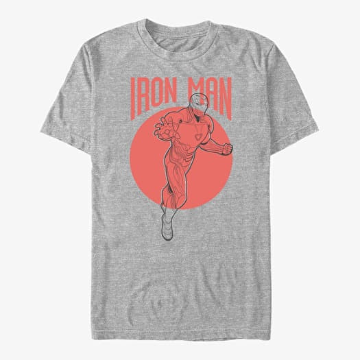 T-shirt Merch Marvel Avengers: Endgame - Iron Man Simplicity Unisex T-Shirt Heather Grey