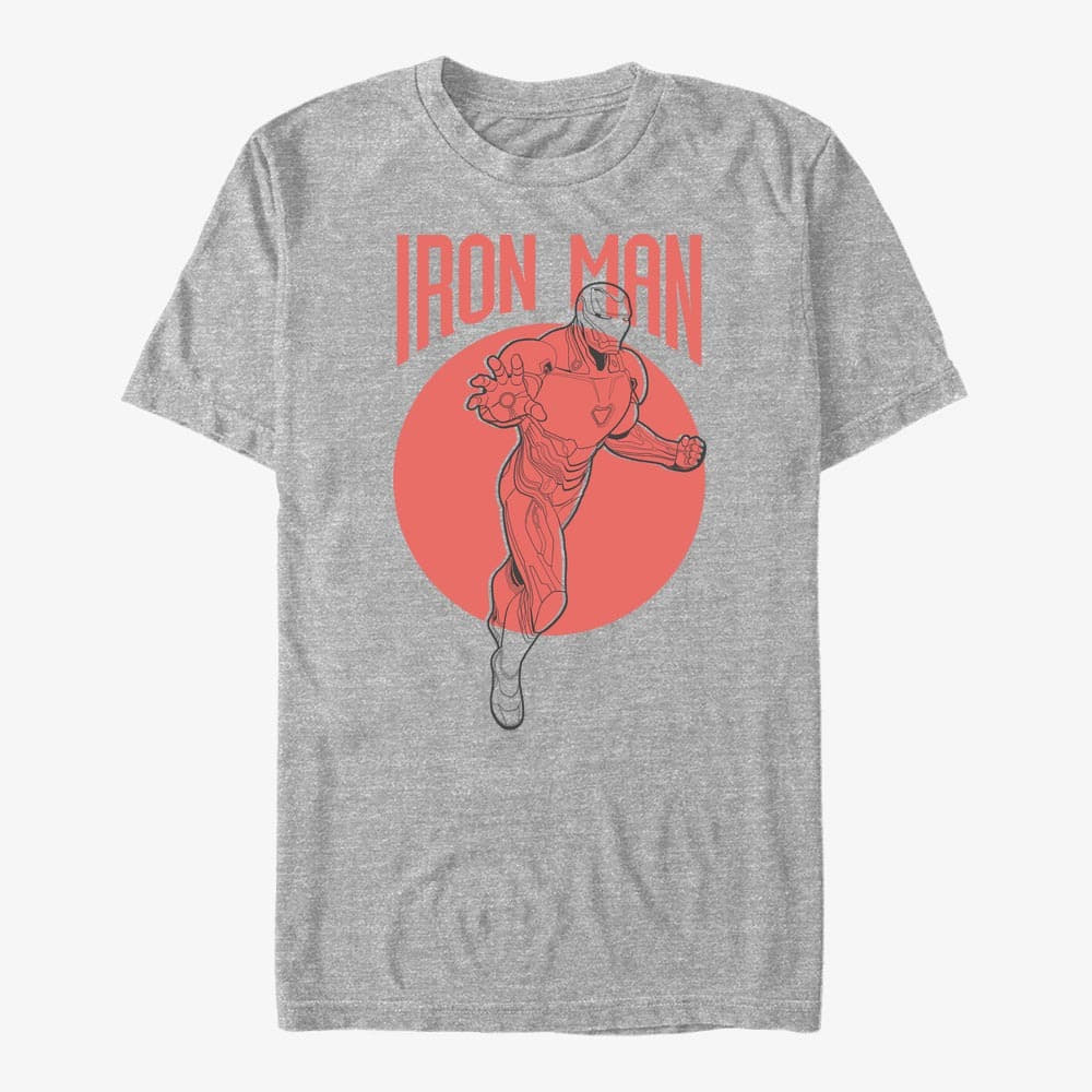 T-Shirts Merch Marvel Avengers: Endgame - Iron Man Simplicity Unisex T-Shirt Heather Grey