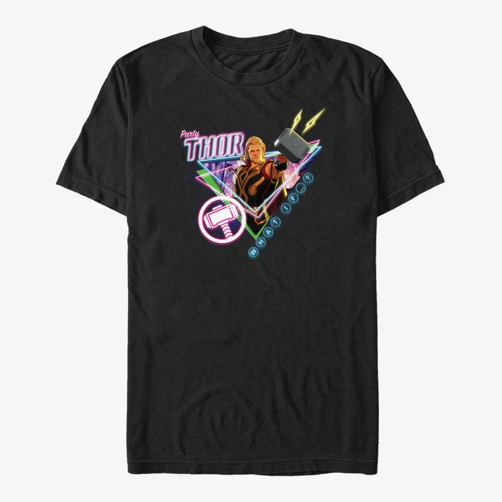 T-särgid Merch Marvel What If...? - Party Thor Unisex T-Shirt Black