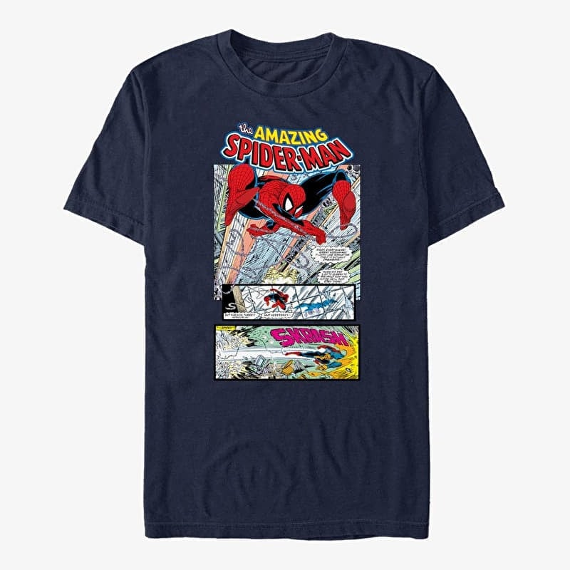 Tričko Merch Marvel Spider-Man Classic - Feels Unisex T-Shirt Navy Blue