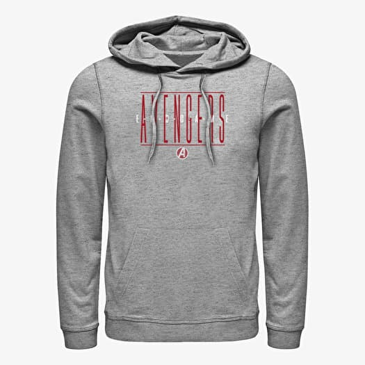 Sweatshirt Merch Marvel Avengers - Strikethrough Text Unisex Hoodie Heather Grey