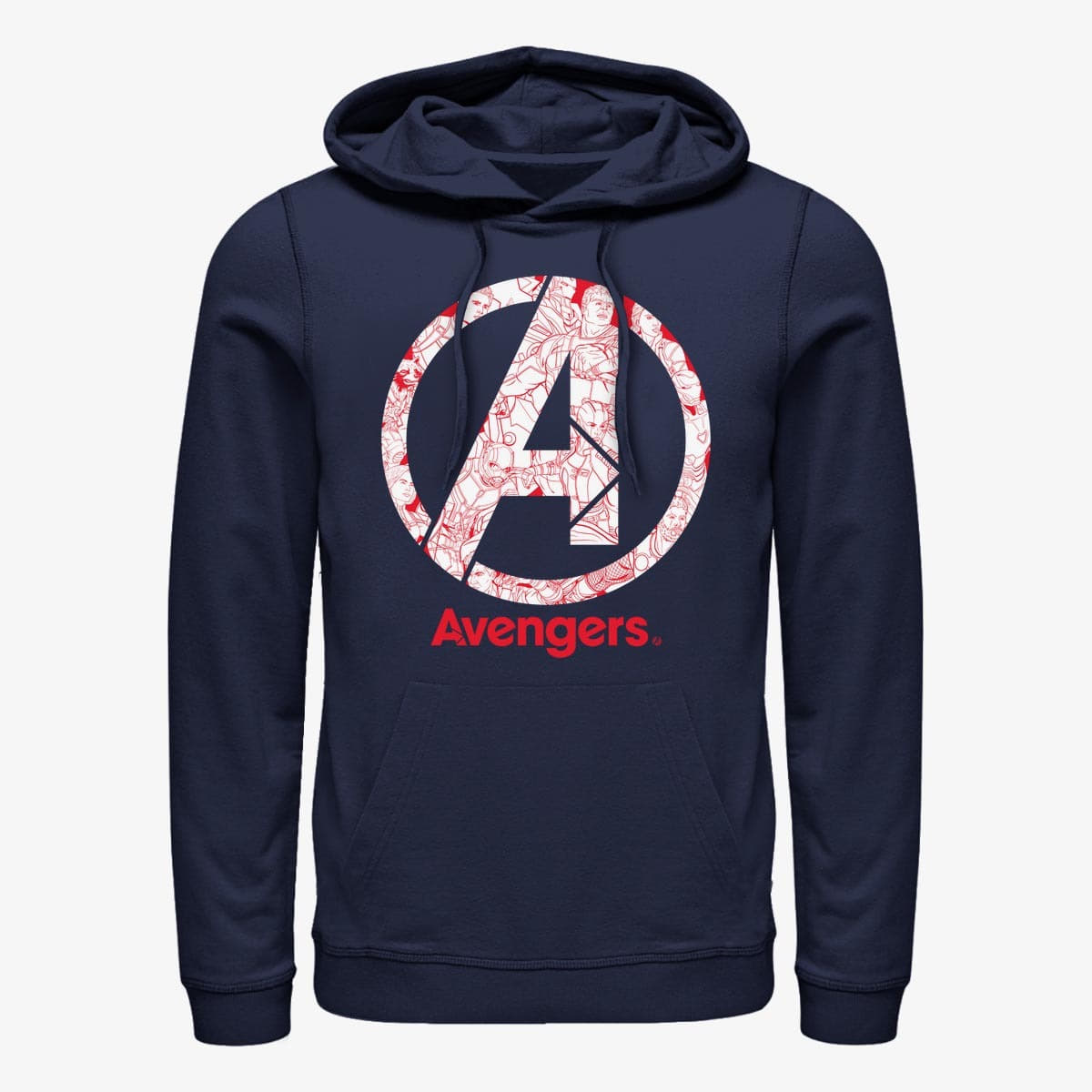 Hoodies and sweatshirts Merch Marvel Avengers Endgame Line Art Logo Unisex Hoodie Navy Blue Queens