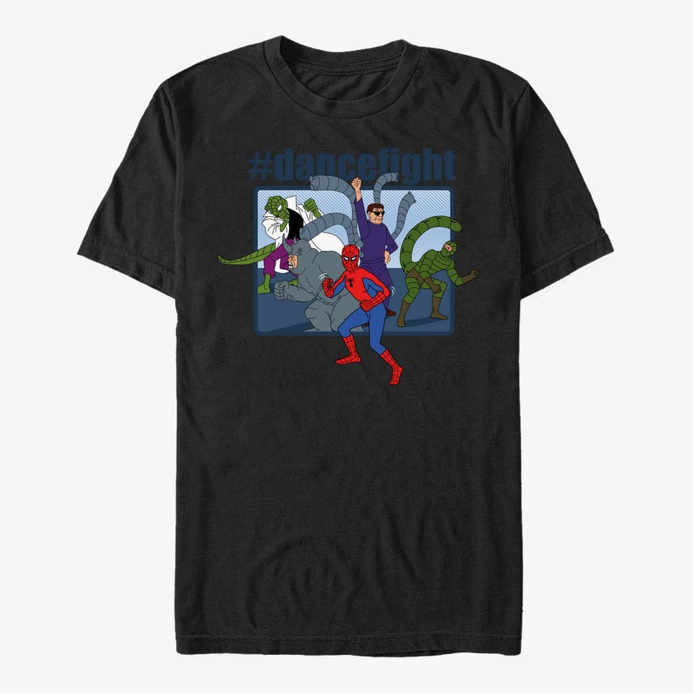 Camisetas Merch Marvel Spider-Man Classic - Dance Fight Unisex T-Shirt Black