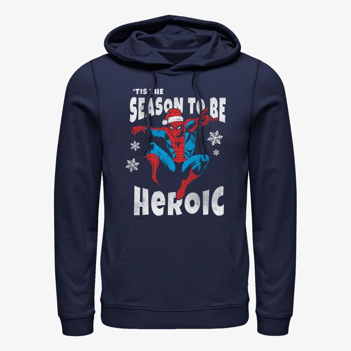 Sudaderas Merch Marvel Spider-Man Classic - Tis The Season Unisex Hoodie Navy Blue