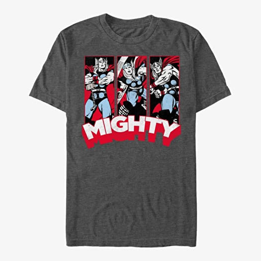 Tričko Merch Marvel Avengers Classic - Super Mighty Unisex T-Shirt Dark Heather Grey