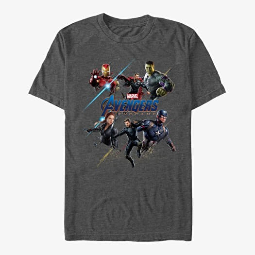 Merch Marvel Avengers: Endgame - Heros Logo Unisex T-Shirt Dark Heather Grey