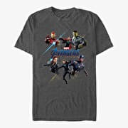 Merch Marvel Avengers: Endgame - Heros Logo Unisex T-Shirt Dark Heather Grey