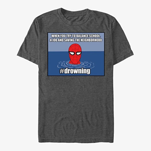 Camiseta Merch Marvel Spider-Man Classic - drowning Unisex T-Shirt Dark Heather Grey