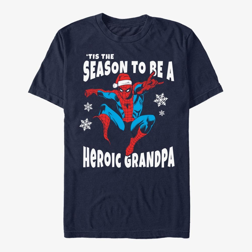   Μπλούζες Merch Marvel Spider-Man Classic - Heroic Grandpa Unisex T-Shirt Navy Blue