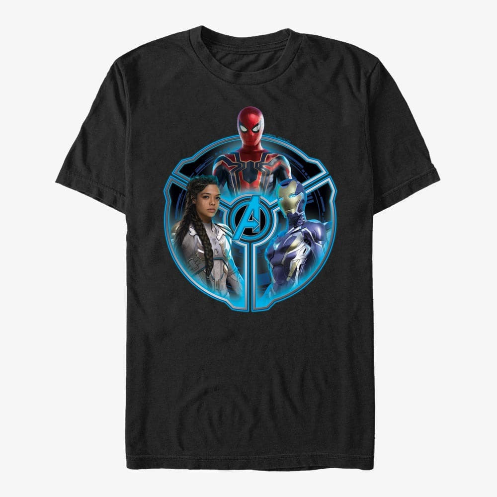 Camisetas Merch Marvel Avengers: Endgame - Trio Sigil Unisex T-Shirt Black