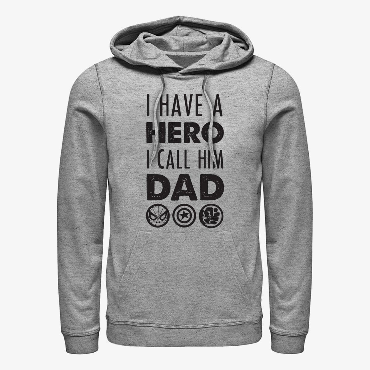 Felpe Merch Marvel Avengers Classic - Hero Dad Unisex Hoodie Heather Grey