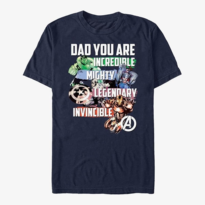 Merch Marvel Avengers Classic - Avenger Dad Unisex T-Shirt Navy Blue