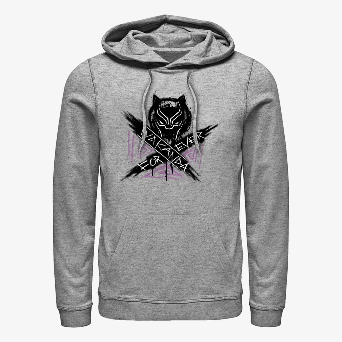 Pulóverek Merch Marvel Avengers Classic - Wakanda Paint Unisex Hoodie Heather Grey