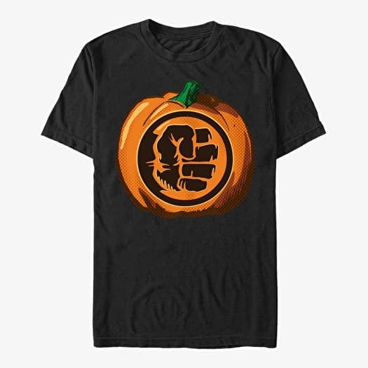 Tricou Merch Marvel Avengers Classic - Hulk Pumpkin Unisex T-Shirt Black