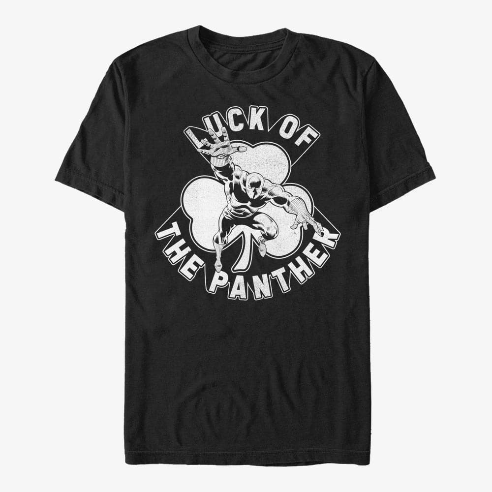 T-shirts Merch Marvel Avengers Classic - Lucky Black Panther Unisex T-Shirt Black