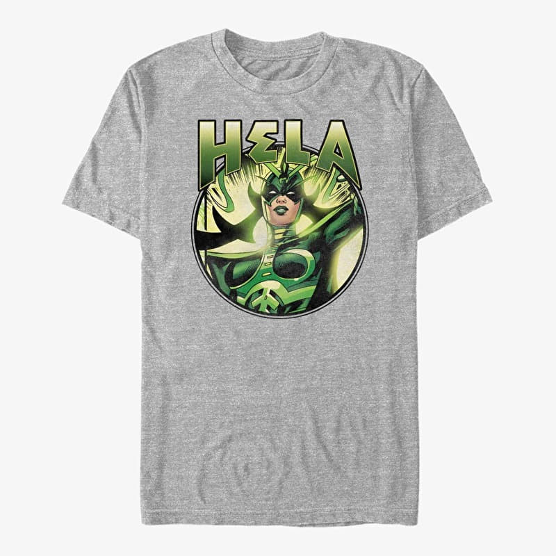 T-shirt Merch Marvel Avengers Classic - Hela Sphere Unisex T-Shirt Heather Grey