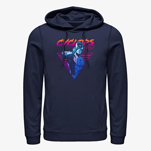 Felpa Merch Marvel X-Men - Neon Cyclops Unisex Hoodie Navy Blue