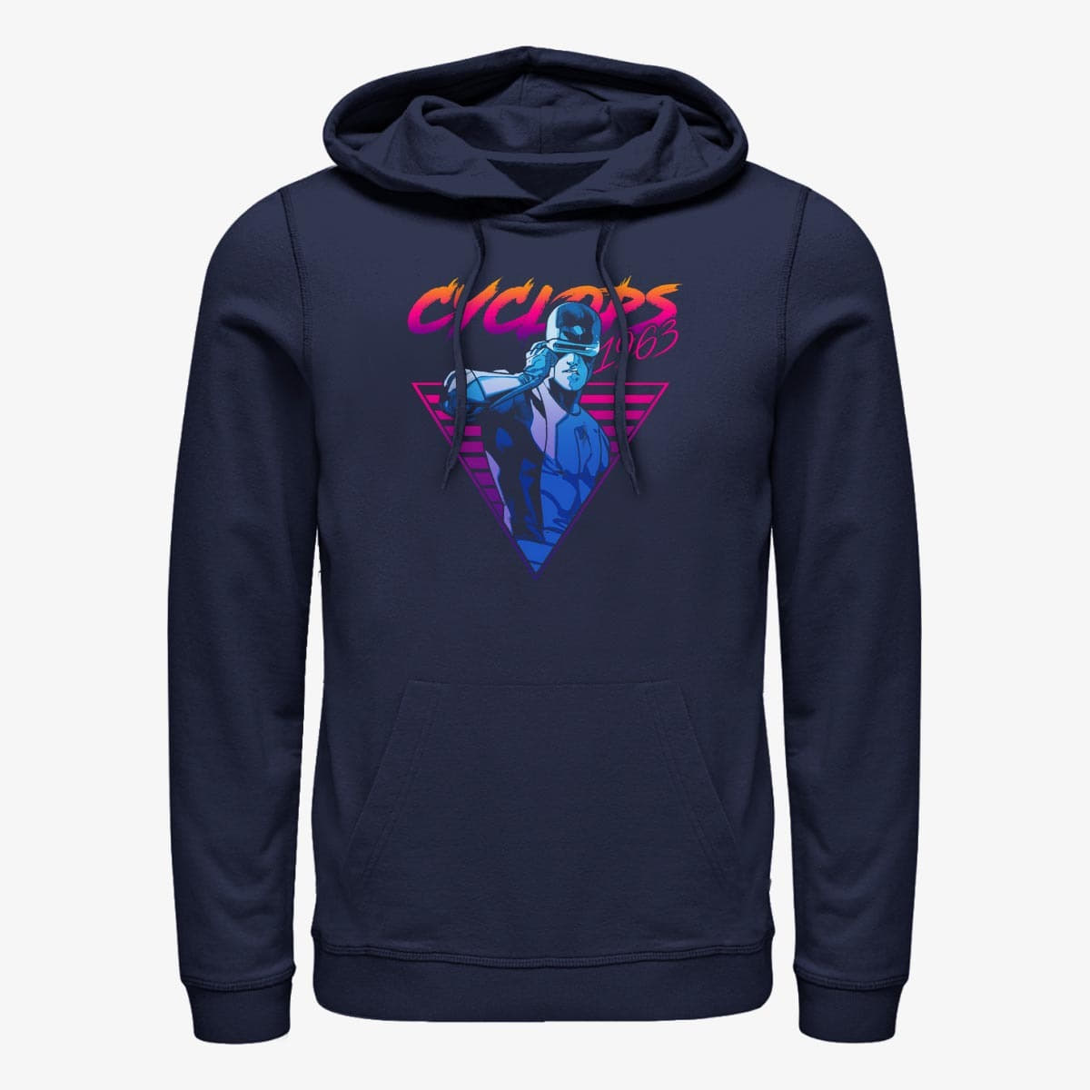 Hoodies and sweatshirts  Merch Marvel X-Men - Neon Cyclops Unisex Hoodie Navy Blue