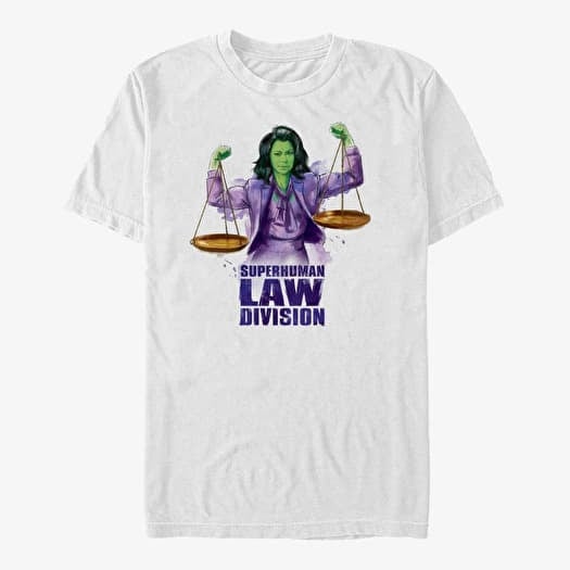Póló Merch Marvel She-Hulk: Attorney At Law - Superhuman Law Scales Unisex T-Shirt White