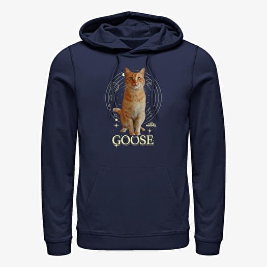Majica Merch Captain Marvel: Movie - Goose Kitty Unisex Hoodie Navy Blue