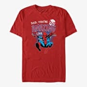 Merch Marvel Spider-Man Classic - Amazing Like Dad Unisex T-Shirt Red