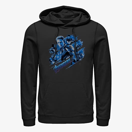 Pulóver Merch Marvel Avengers: Endgame - Cap Blue Shot Unisex Hoodie Black