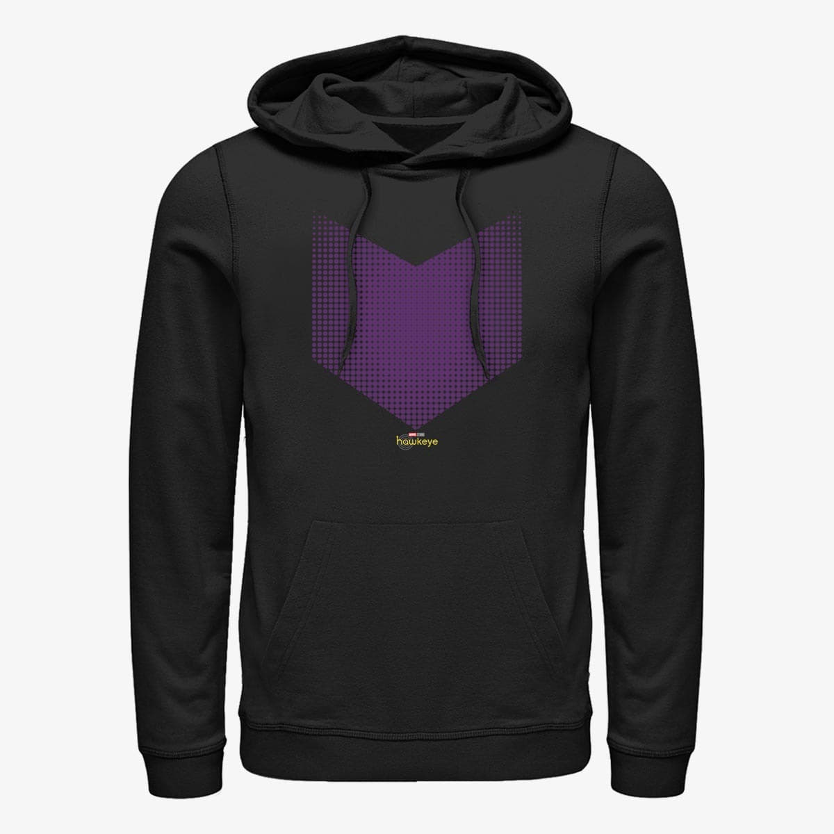 Регланы и толстовки Merch Marvel Hawkeye - Hawkeye Halftone Logo Unisex Hoodie Black