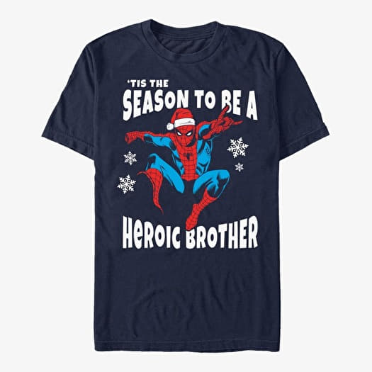 Camiseta Merch Marvel Spider-Man Classic - Heroic Brother Unisex T-Shirt Navy Blue