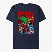 Merch Marvel Avengers Classic - Team Work Unisex T-Shirt Navy Blue