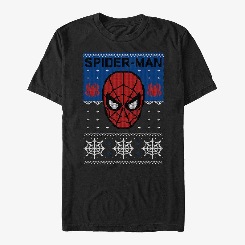 T-Shirts Merch Marvel Spider-Man Classic - SpiderMan Ugly Unisex T-Shirt Black