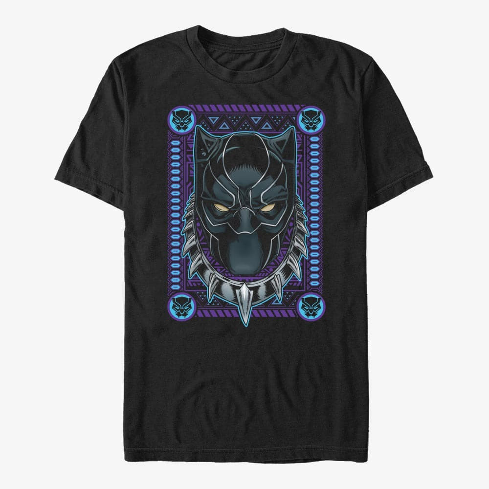 T-shirts Merch Marvel Avengers Classic - Panther Card Unisex T-Shirt Black