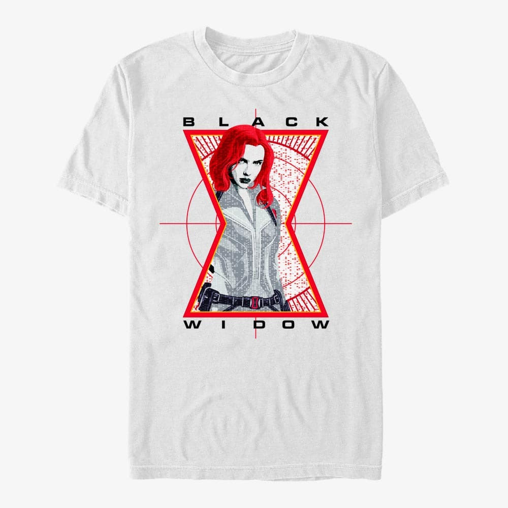 Trička Merch Marvel Black Widow: Movie - Widow Target Unisex T-Shirt White